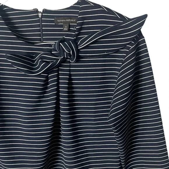Banana Republic Navy and White Striped Blouse - Picture 2 of 6